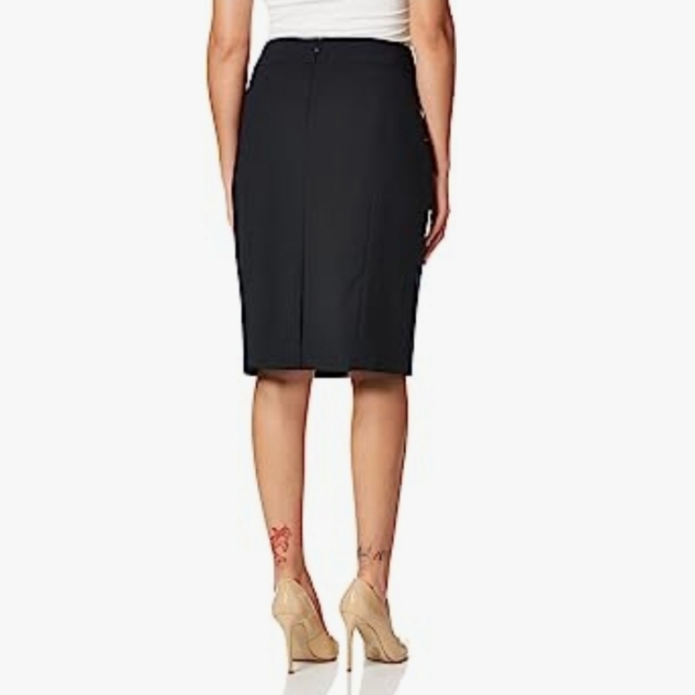 Calvin Klein Women's Straight Fit Suit Skirt, Navy Size 14 NEW! W/ Tag
